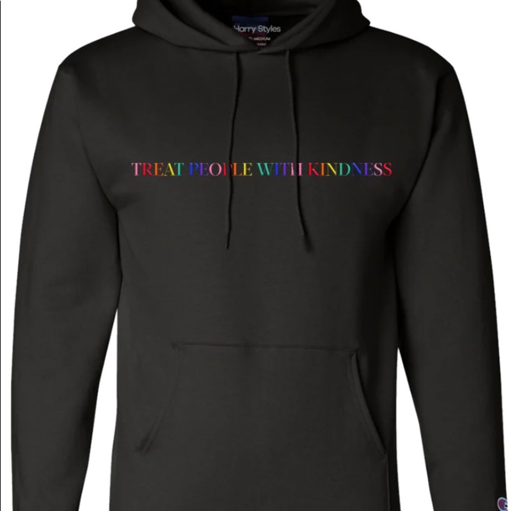 *SOLD* Harry Styles Treat People With Kindness Embroidered Hoodie (Rainbow)